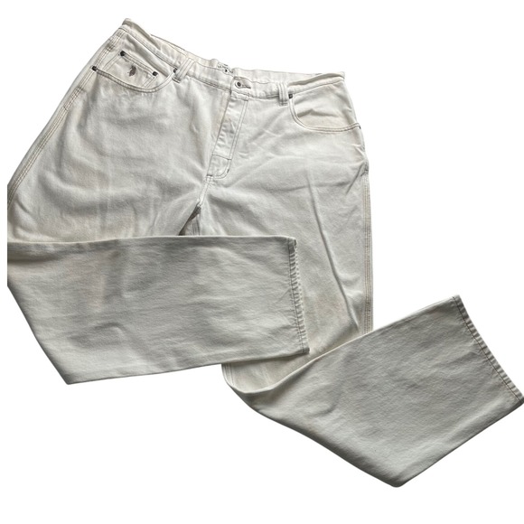 U.S. Polo Assn. Men's Jeans‎ White 40x34 Straight Leg Cotton – Stains - Picture 2 of 6